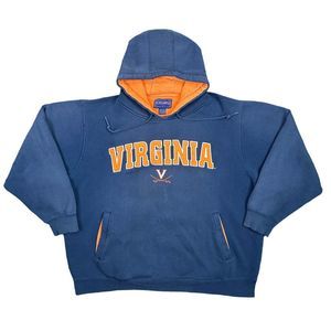 Vintage Thrashed Champs Sports Virginia Cavaliers College Hoodie - Size XXL